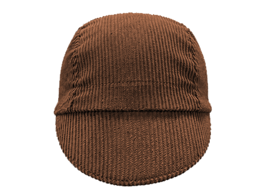 Brown Corduroy Cotton 3-Panel Cap