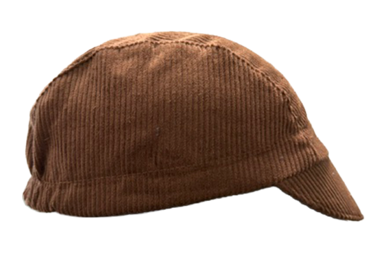 Brown Corduroy Cotton 3-Panel Cap