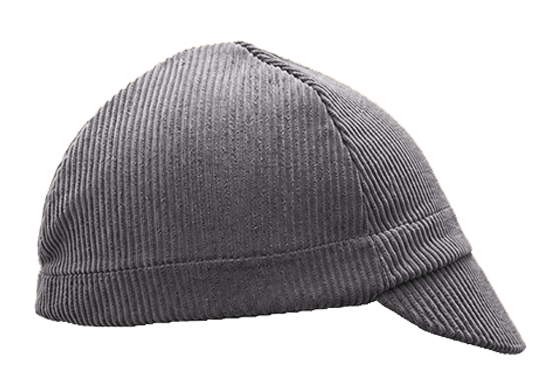 Gray Corduroy Cotton 4-Panel Cap