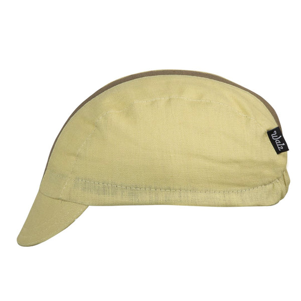 Pear/Moss Linen 3-Panel Cap