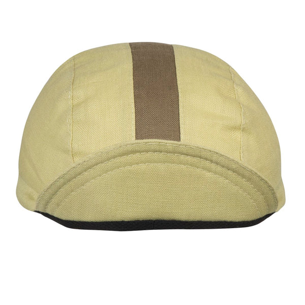 Pear/Moss Linen 3-Panel Cap