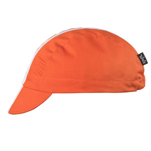Orange/White Grosgrain Ribbon Cap