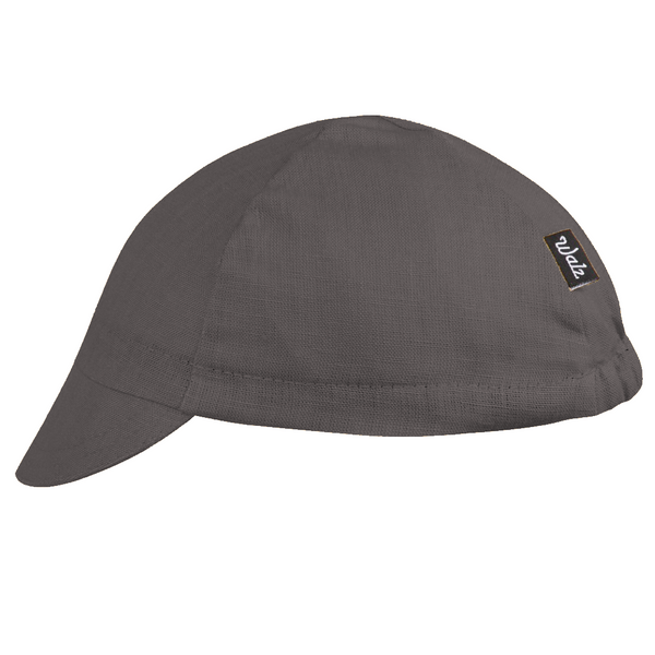Black Linen 4-Panel Cap